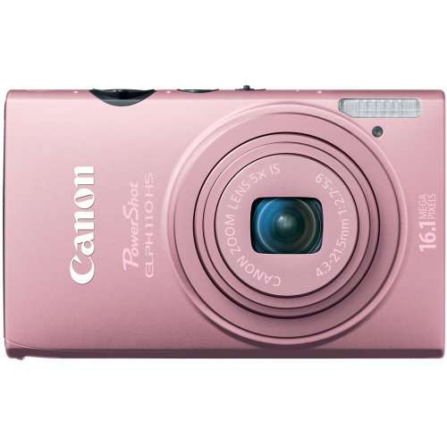 Canon PowerShot ELPH 110 HS 16.1 MP CMOS Digital Camera with 5x Optical Image Stabilized Zoom 24mm Wide-Angle Lens and 1080p Full HD Video Recording (Pink)