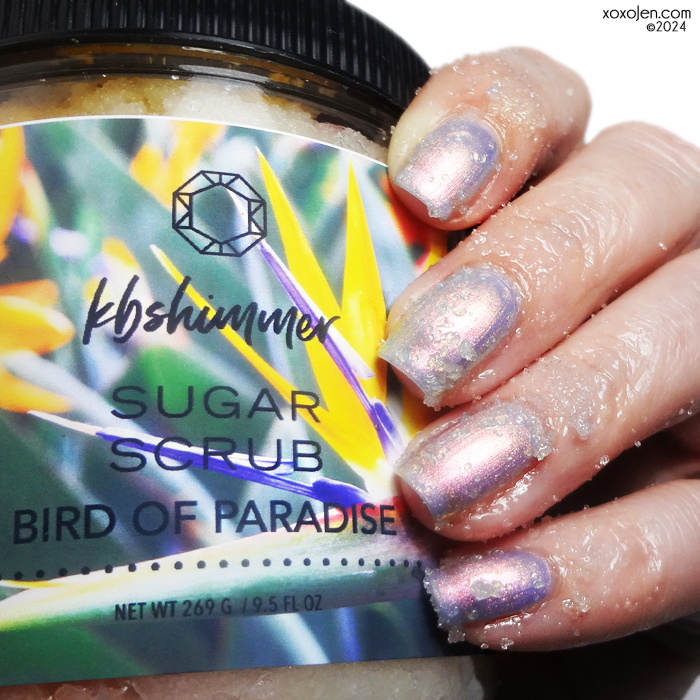 xoxoJen's swatch of KBShimmer: Bird Of Paradise Hand & Body Scrub