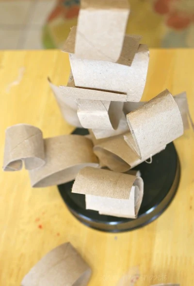 paper tube process art sculpture