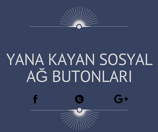 Yana Kayan Sosyal Ağ Butonları