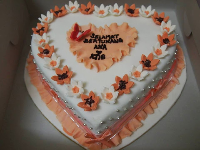 Orange Love fondant