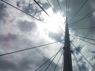 bridge in downtown denver, walkway, architecture