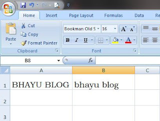 CHANGING THE FORMULA SMALL CAPS IN EXCEL-BHAYU BLOG