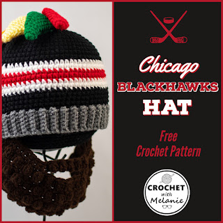 Chicago Blackhawks Hat - Free Crochet Pattern