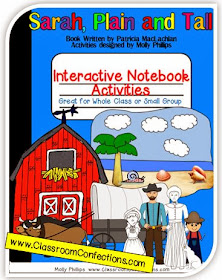 Sarah, Plain, and Tall Interactive Notebook Activity