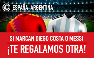 sportium promocion España vs Argentina 27 marzo 