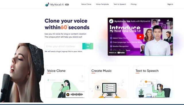 My Vocal AI tool works with artificial intelligence to create songs, convert text to voice and clone your voice to publish on social networking sites