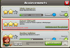 achievements sweet victory coc