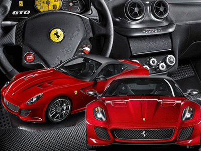 The Ferrari 599 GTO trigger off behind power of 144 kg at 200 km h thanks 