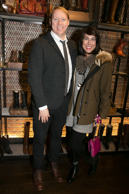 Michael Petry and Jessica Moazami at The Frye Company's 150th anniversary party.