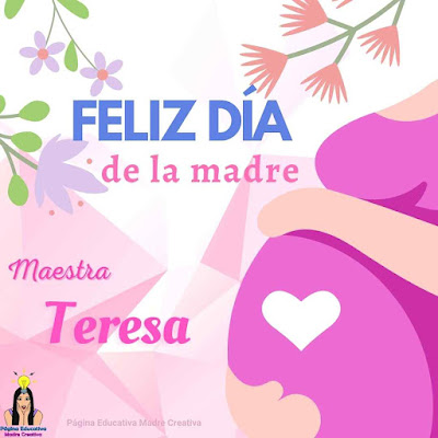 PIN Día de la Madre Maestra Nombre Teresa imprimir