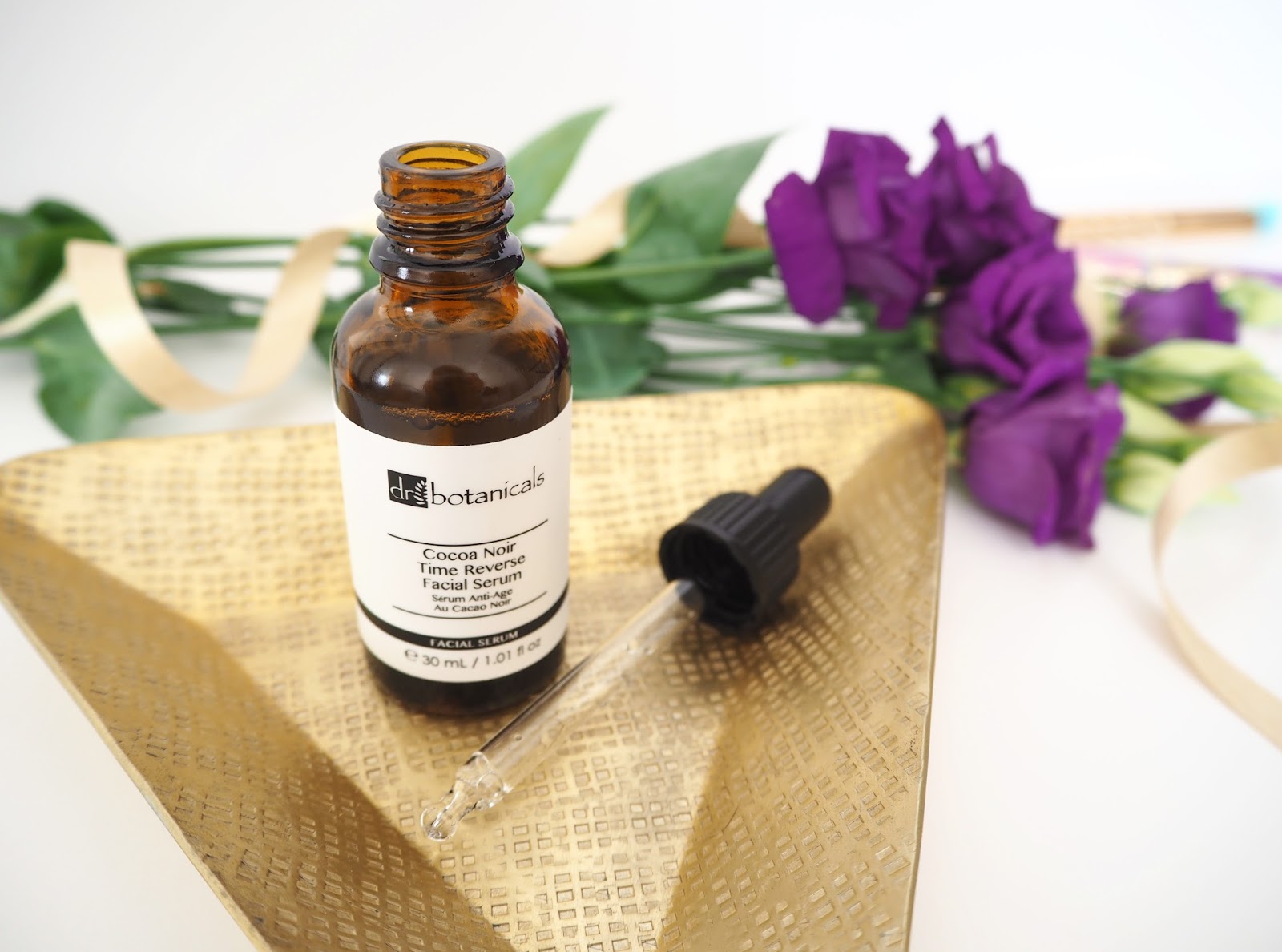 Dr Botanicals Cocoa Noir Time Reverse Facial Serum, Katie Kirk Loves, Beauty Blogger, Dr Botanicals Skincare, UK Blogger, Skincare Review, Discount Code, Beauty Sleep, Facial Serum, Facial Treatment, Skincare Routine, Luxury Skincare Products