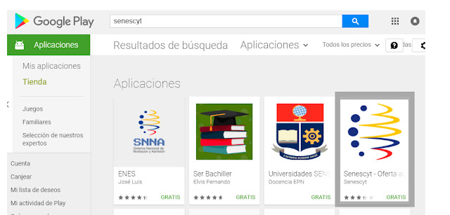  app senescyt play store