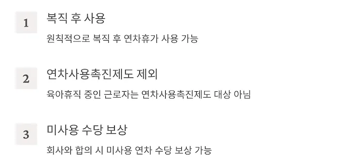 육아휴직-중-발생-연차-사용