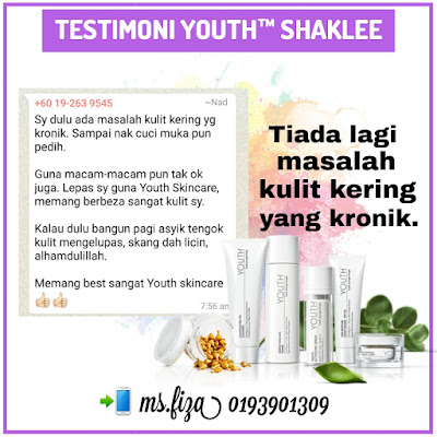 Testimoni YOUTH Shaklee atasi masalah kulit kering