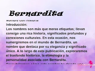 significado del nombre Bernardita