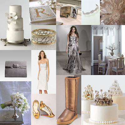 Silver Wedding Ideas on Tried And True  Wedding And Event Planning  Metallic Inspiration Board