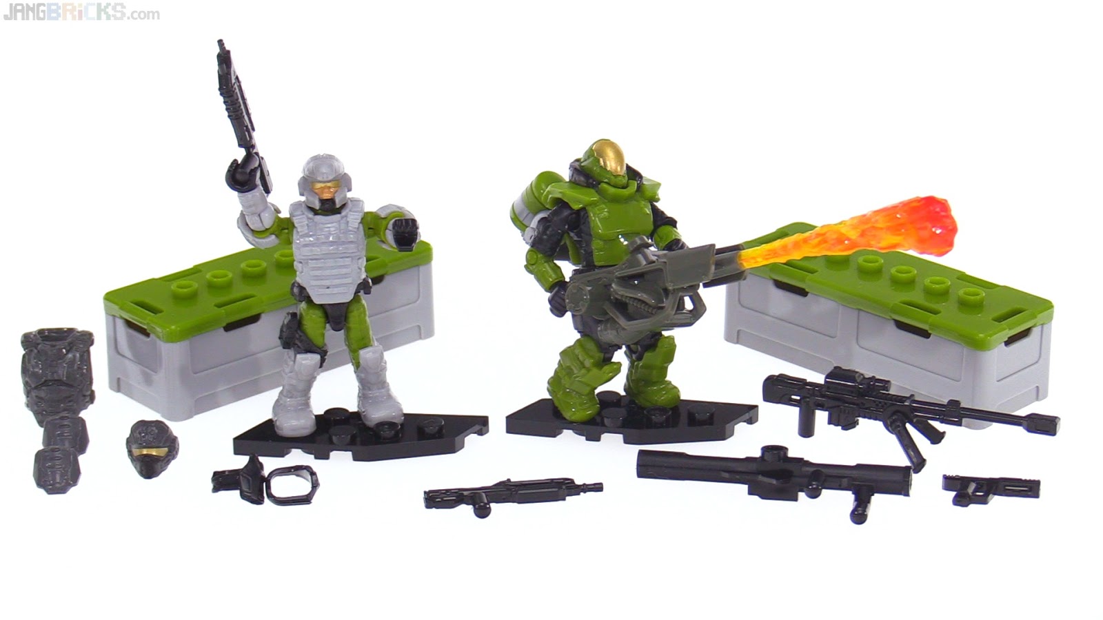 JANGBRiCKS LEGO reviews & MOCs: Mega Construx Halo UNSC Marines Customizer  Pack review