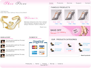 web layout for fashion shoe part 3