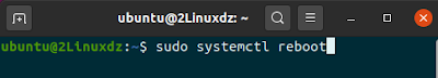 sudo systemctl reboot