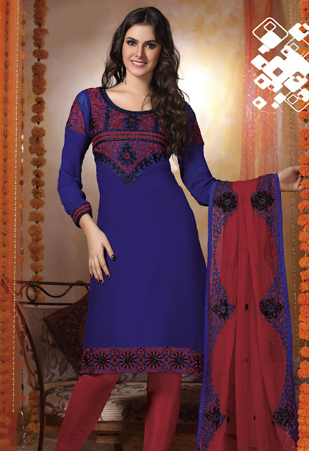 Magnificient Navy Blue Salwar Kameez