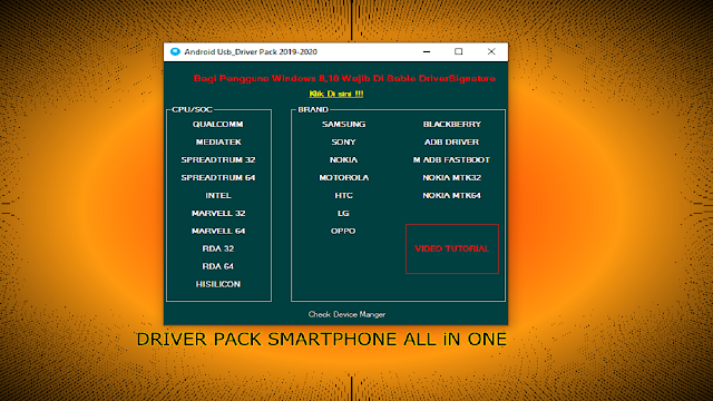 Driver Pack-Smartphone Android Semua Jadi Satu Dalam Aplikasi
