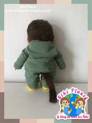 kiki jogging sport pants Monchhichi survêtement handmade fait main poupée 