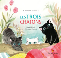 Les trois chatons, un livre jeunesse d'un conte connu de petits chats noir, blanc et gros, éditions Didier Jeunesse