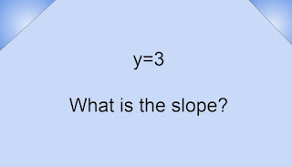y=3  What is the slope?