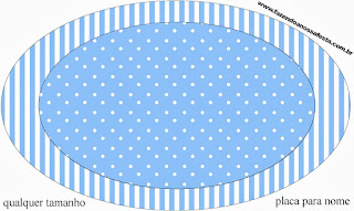 Light Blue with White Polka Dots and Stripes: Free Printable Wrappers and Toppers. 