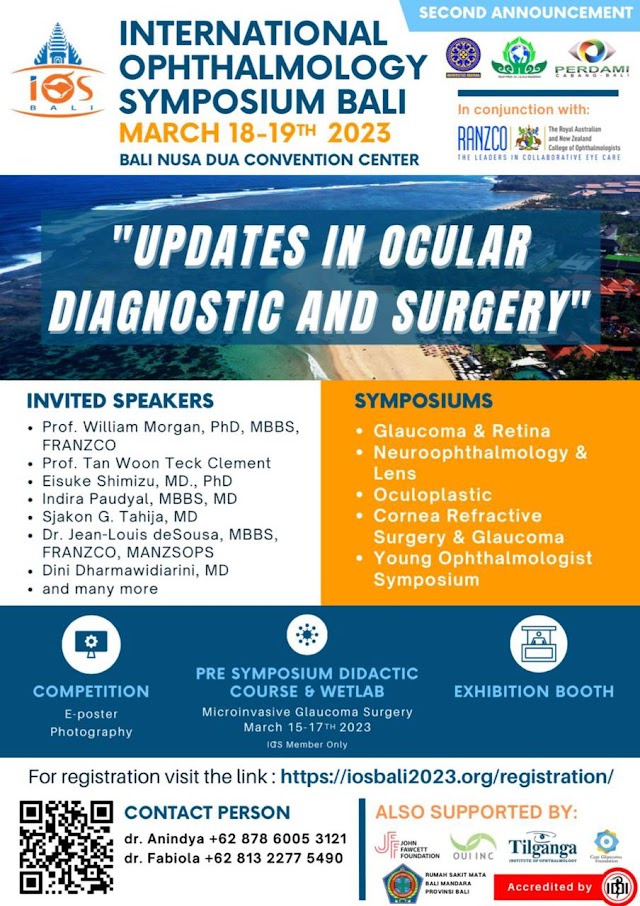 “INTERNATIONAL OPTHALMOLOGY SYMPOSIUM BALI is finally coming back!*  *Updates in Ocular Diagnostic and Surgery*