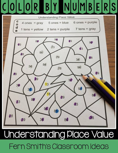 Second Grade Go Math 1.3 Understanding Place Value Lessons, Task Cards, Center Games and Color By Number Resources.