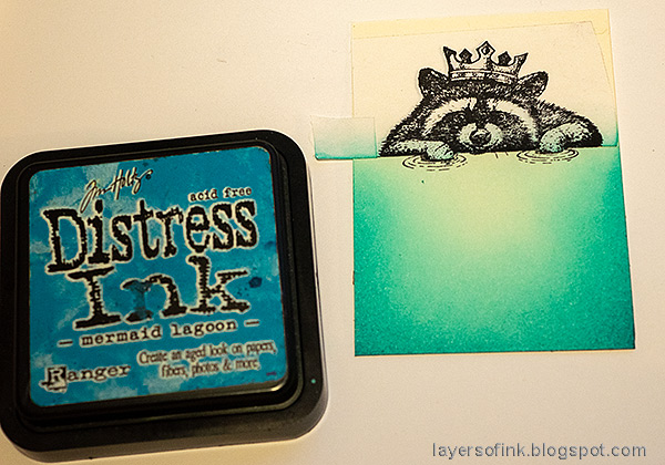 Layers of ink - Curiosities Grunge Artist Trading Cards Tutorial by Anna-Karin Evaldsson. Add Mermaid Lagoon.