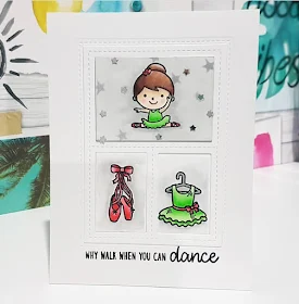 Sunny Studio Stamps: Tiny Dancer Customer Card by Pip Lewer