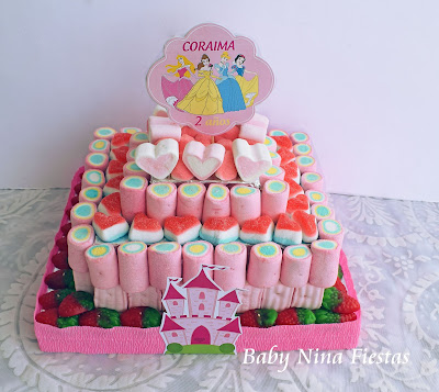 Tarta de chuches princesas