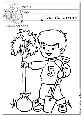 Desenho para Colorir Dia da árvore