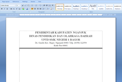 Cara Membuat Logo di Samping KOP Surat MS Word 2007/2010