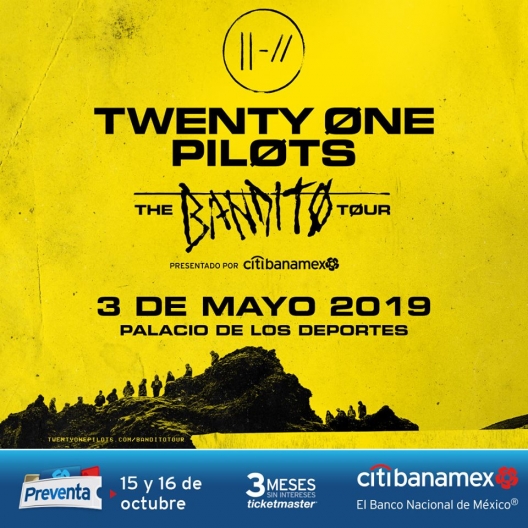 Twenty One Pilots incluyen dos fechas en México dentro de su "Bandito Tour ".