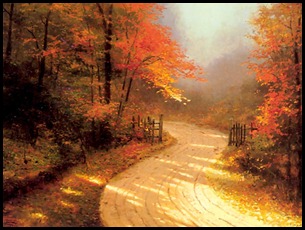 Thomas Kinkade-Autumn Lane