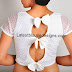Fancy White Blouse with Bows on the Back