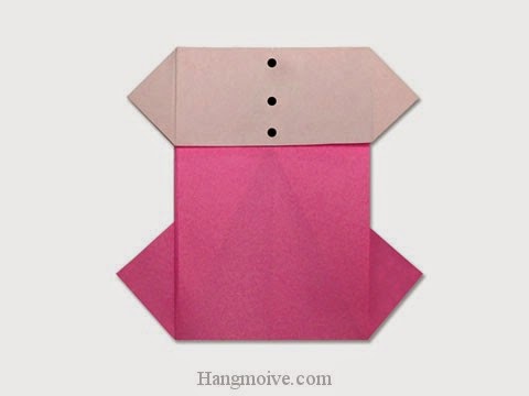 Cách gấp, xếp váy đầm công sở bằng giấy origami - Video hướng dẫn xếp hình quần áo - How to fold a One Piece Dress