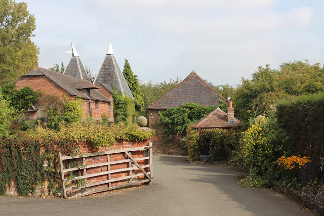 Looking back at Stockton Bury's entrance and its rural setting