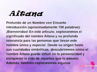 significado del nombre Aitana