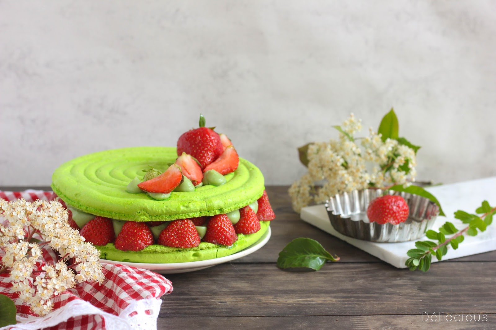 macaron fraise pistache