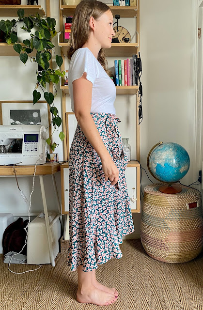 Diary of a Chain Stitcher: Made Label Frankie Wrap Skirt in Floral Viscose Crepe from The Fabric Store