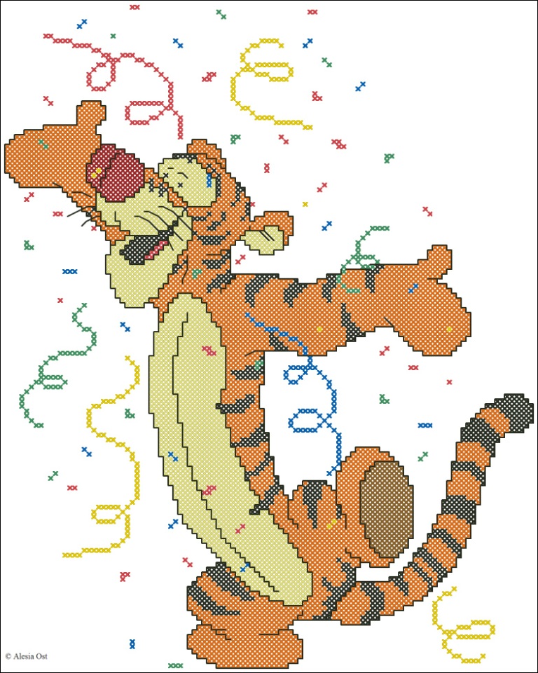 X-Stitch Magic: Greetings from Tigger