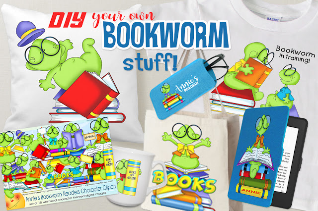 Annie Lang has Bookworm character clipart and more from Creative Market because Annie Things Possible when you DIY