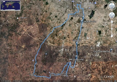GPS  Track of the Route