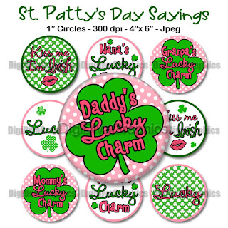 Girly Collage sheet St. Patrick's Day