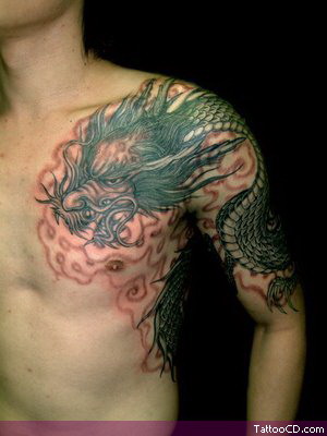 They used japanese flower tattoos, Japanese dragon tattoos,